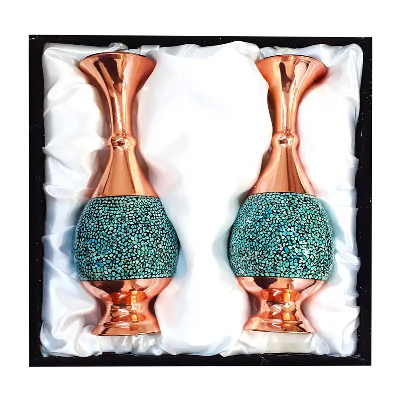 گلدان فیروزه کوبی کد 25-2 بسته 2 عددی