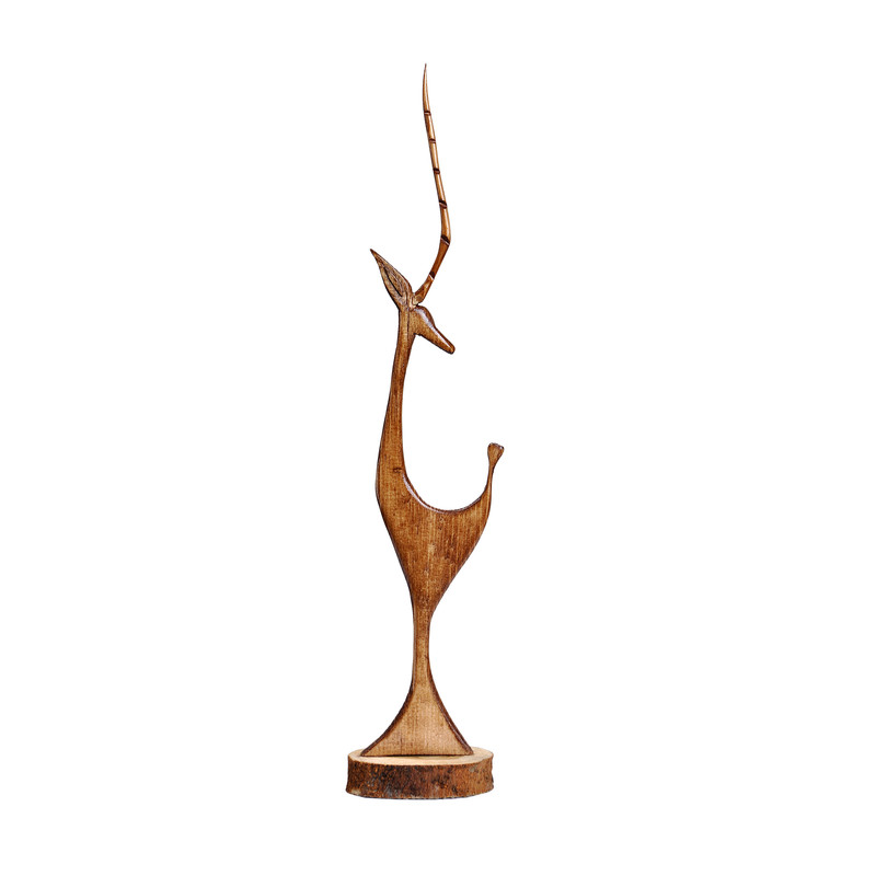 مجسمه چوبی طرح غزال کد 129