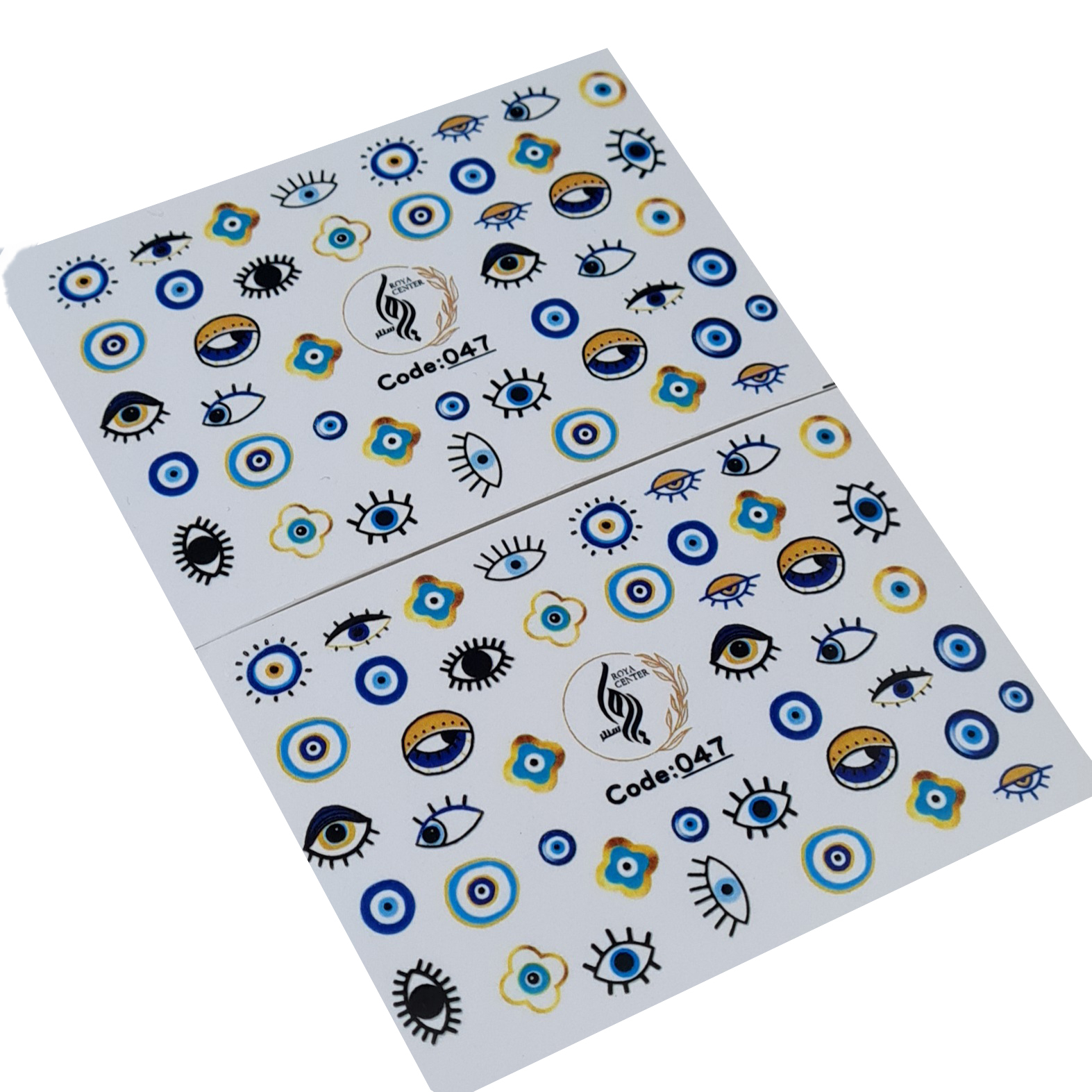 برچسب لنز ناخن رویاسنتر مدل 047 مجموعه 2 عددی