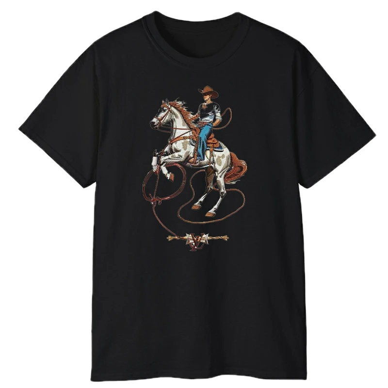 تی‌شرت آستین کوتاه مردانه پاد آفرین مدل مرد اسب سوار