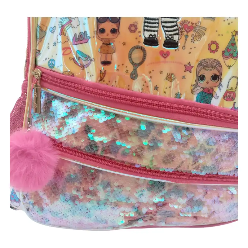 کوله پشتی مدل پولکی طرح ال او ال