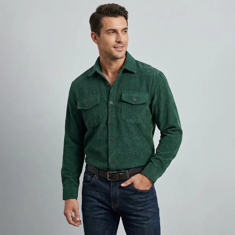 پیراهن آستین بلند یقه برگردان مردانه باینت مدل 957-1 