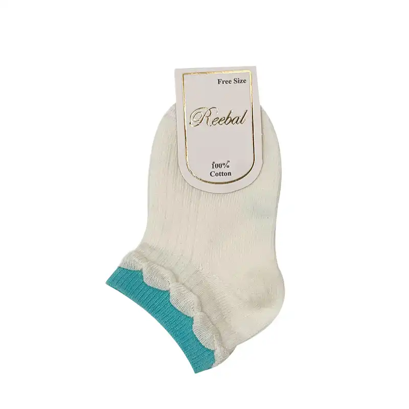 جوراب بچگانه مدل ساده لبه چین چین بسته 2 عددی