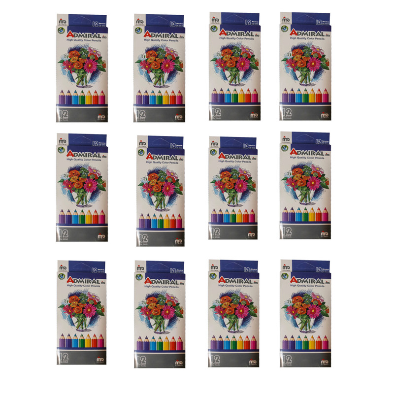 مداد رنگی 12 رنگ آدمیرال مدل MS7 بسته 12 عددی