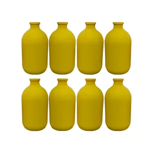 گلدان دکوری مدل شیشه ای رنگی کد 301 بسته 8 عددی