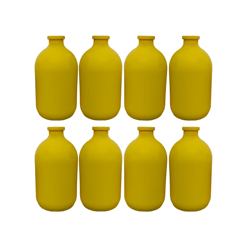 گلدان دکوری مدل شیشه ای رنگی کد 301 بسته 8 عددی