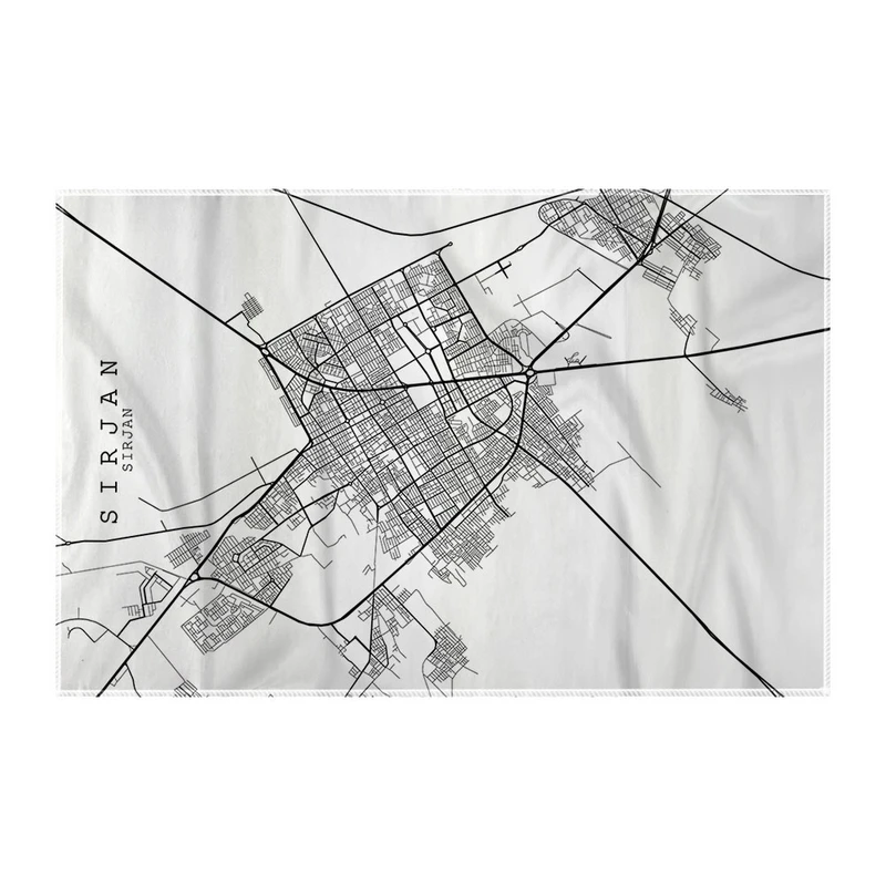 کاغذ کادو ترمه طراحان ایده مدل نقشه شهر سیرجان کد map0520 سایز 57x37 سانتی متر