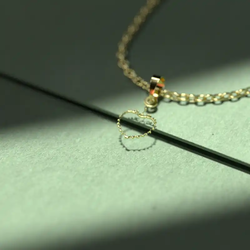 گردنبند طلا 18 عیار زنانه مدوپد مدل طرح قلب کد DD1170