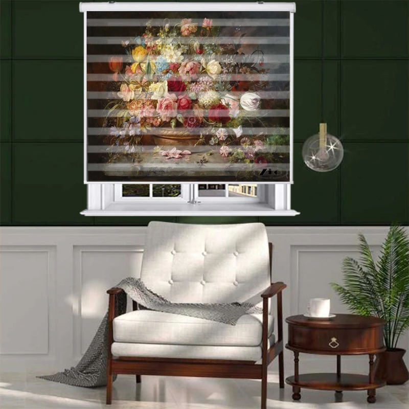 پرده زبرا زیو کد P6000 سایز 150x150 سانتی متر
