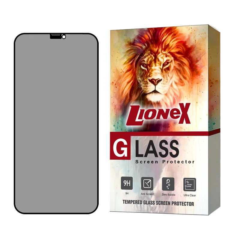 محافظ صفحه نمایش حریم شخصی لایونکس مدل PRIVFULLL مناسب برای گوشی موبایل اپل iPhone 12 Pro Max