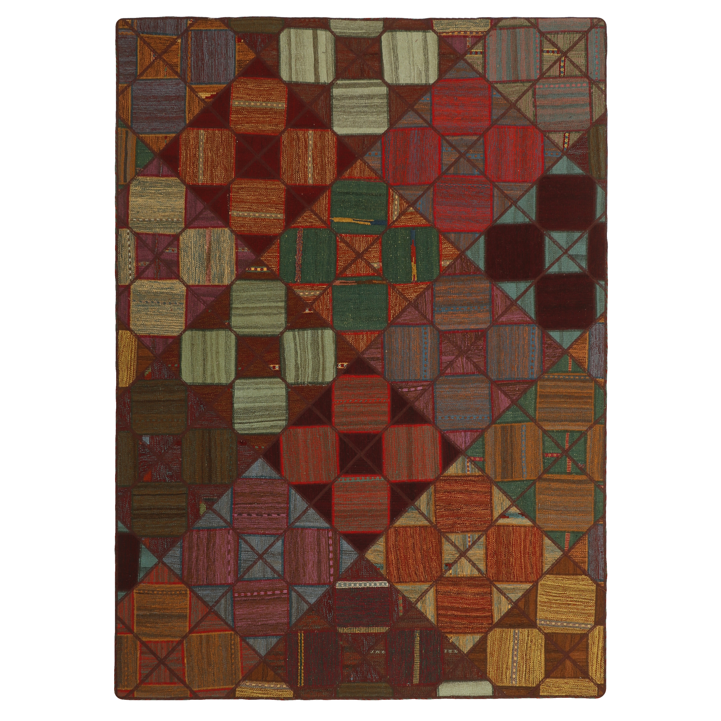 کلاژ گلیم دستبافت چهار متری مدل e05 کد 520305