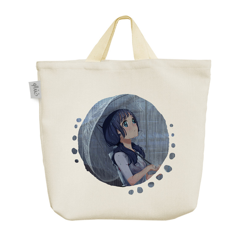 ساک خرید خندالو مدل هینا انیمه تغییر آب و هوا با تو کد 1435