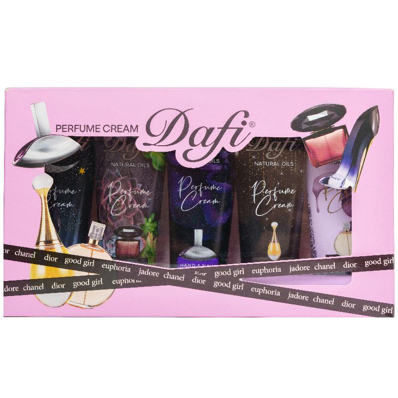 کرم مرطوب کننده دافی مدل perfume cream حجم 75 میلی لیتر مجموعه 5 عددی کرم مرطوب کننده دافی مدل perfume cream حجم 75 میلی لیتر مجموعه 5 عددی