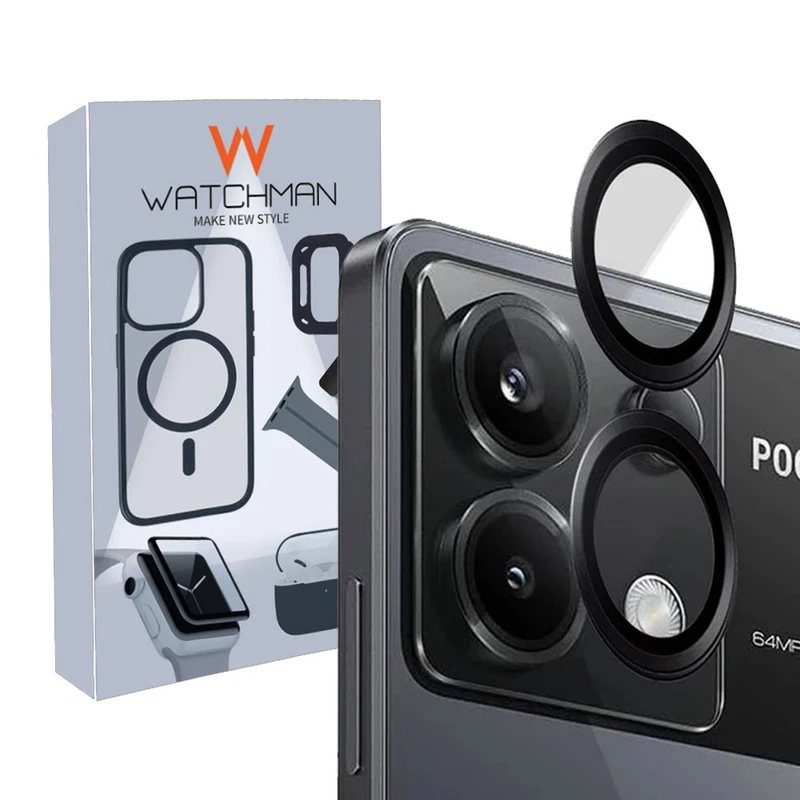 محافظ لنز دوربین واچ من مدل Ring Metal-4K مناسب برای گوشی موبایل شیائومی POCO X6 / Note 13 5g