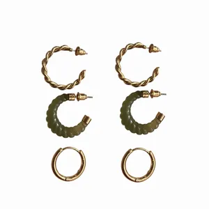 گوشواره زنانه مدل 346778 بسته 3 عددی