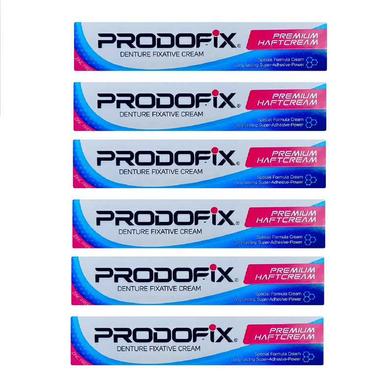 چسب دندان مصنوعی پرودوفیکس مدل Premium Haftcream وزن 40 گرم مجموعه 6 عددی