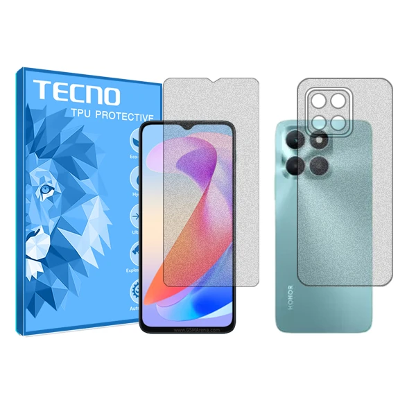 محافظ صفحه نمایش مات تکنو مدل HyMTT مناسب برای گوشی موبایل آنر X6a به همراه محافظ پشت گوشی