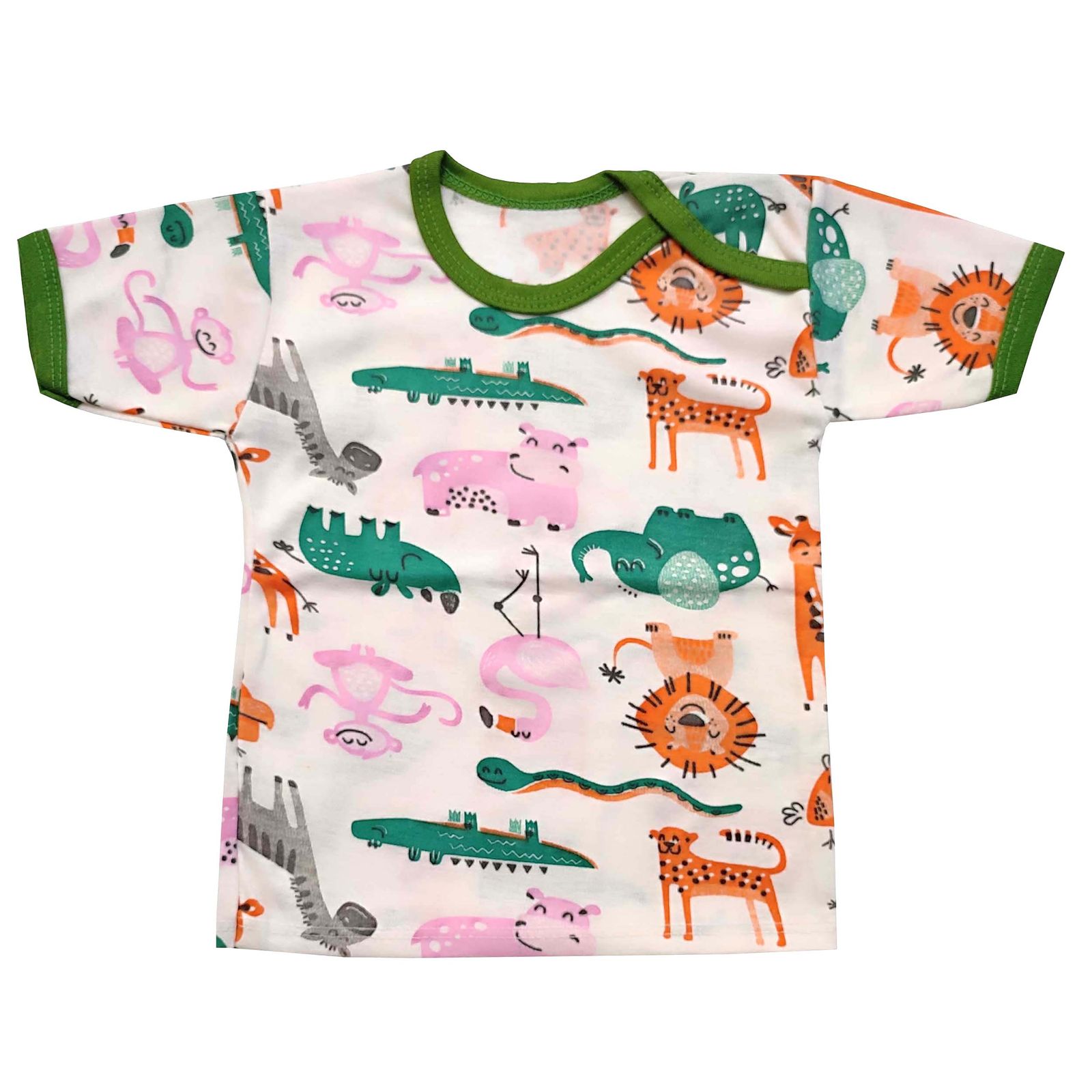 ست تی شرت و شلوار نوزادی مدل حیوانات کد 3924 -  - 2