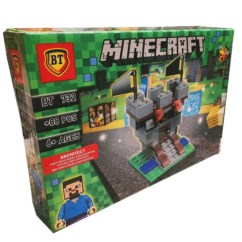 ساختنی 88 تکه ناب سل مدل بی تی ماینکرافت کد88pcs Minecraft build 732