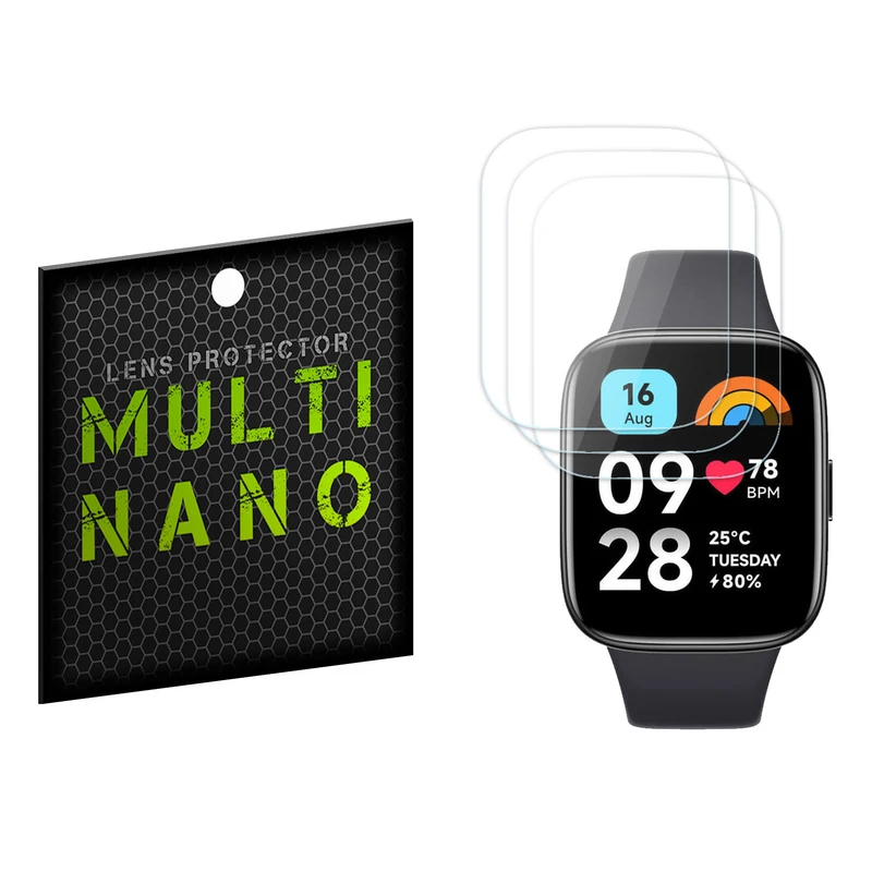 محافظ صفحه نمایش مولتی نانو مدل X-S3T مناسب برای ساعت هوشمند شیائومی Redmi Watch 3 Active بسته سه عددی