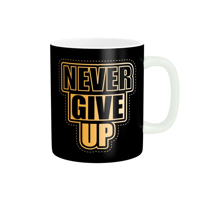 ماگ پاد آفرین طرح جمله انگیزشی  Never give up کد 2017