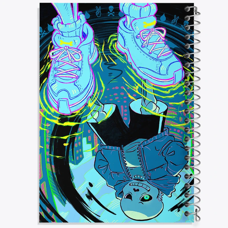 دفتر ژورنال نویسی 50 برگ خندالو مدل نقطه ای طرح بازی آندرتیل (Undertale) کد 31720