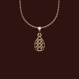 گردنبند طلا 18 عیار زنانه مدوپد مدل هندسی کد X2-1-1021