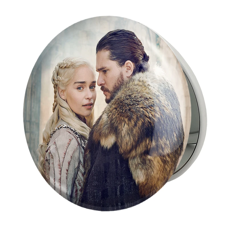 آینه جیبی خندالو طرح دنریس تارگرین و جان اسنو گیم اف ترونز Game of Thrones مدل تاشو کد 2669 