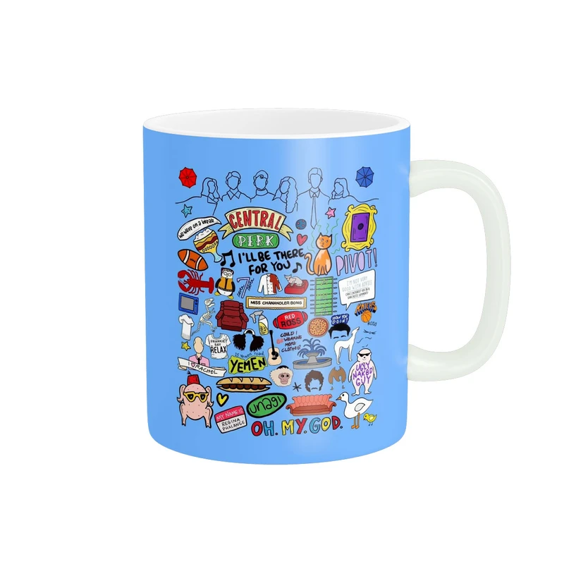 ماگ پاد آفرین طرح سریال فرندز  مدل تکه های ماندگار کد 92