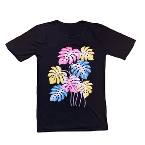 تی شرت آستین کوتاه زنانه مدل برگ انجیری