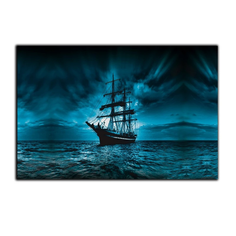 تابلو شاسی بکلیت طرح کشتی و امواج دریا مدل SH-S3896