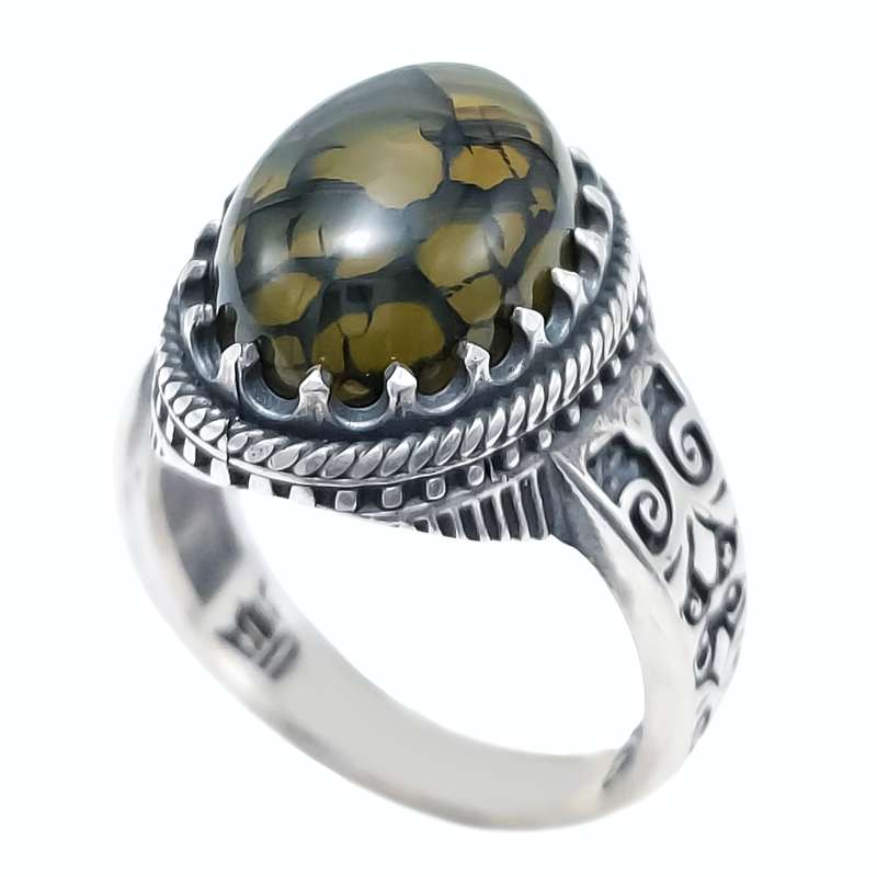 انگشتر نقره مردانه مدل دراگون کد VA3956