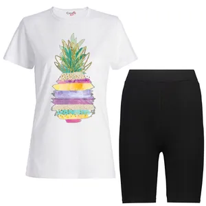 ست تی شرت و شلوارک زنانه مدل 22