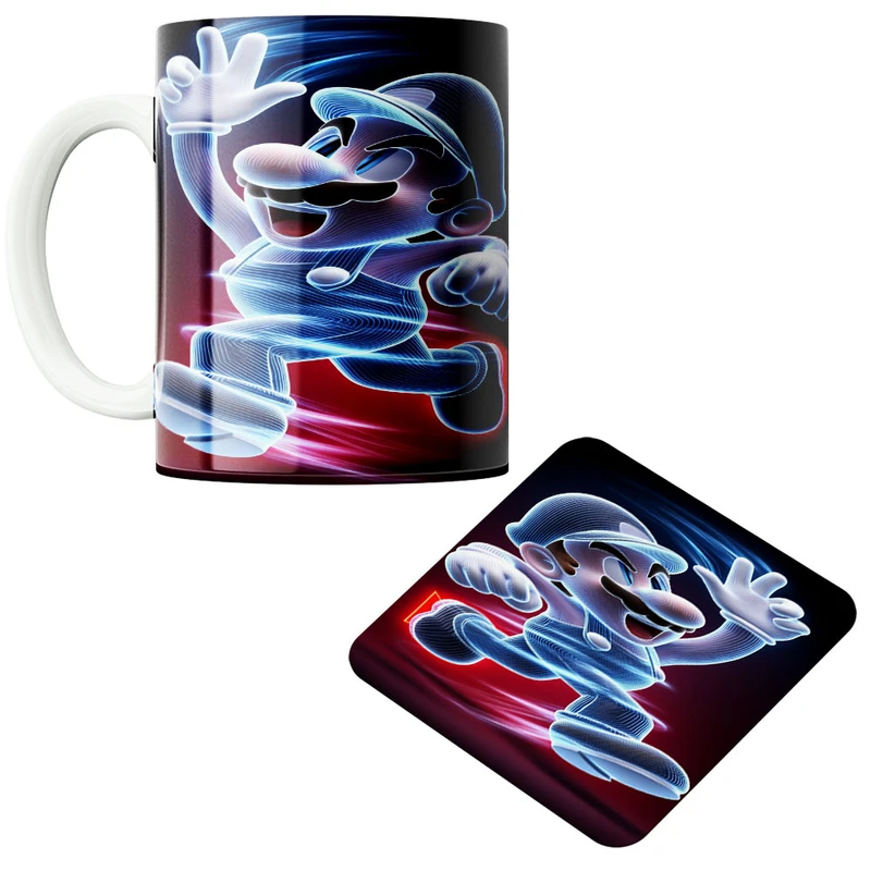 ماگ پاد آفرین مدل قارچ خور کد 569 به همراه زیر لیوانی 