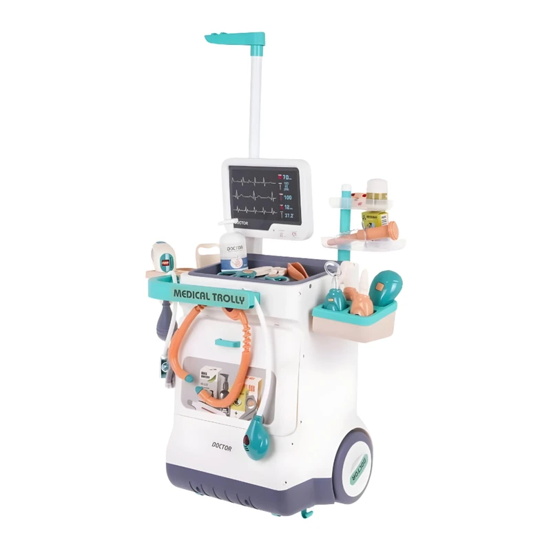 ست اسباب بازی تجهیزات پزشکی مینی کندی مدل Medical Trolly