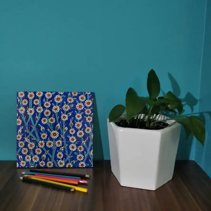 کاشی کارنیلا طرح گل و بوته کد wk182