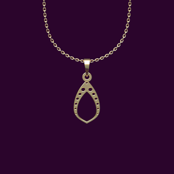 گردنبند طلا 18 عیار زنانه مدوپد مدل هندسی کد OO2-1-1150