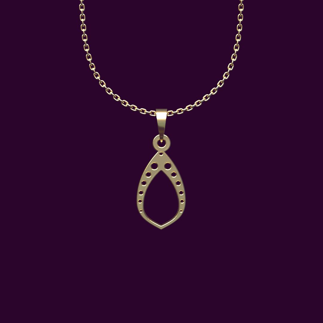 گردنبند طلا 18 عیار زنانه مدوپد مدل هندسی کد OO2-1-1150 -  - 1