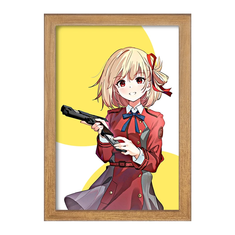 تابلو خندالو مدل چیساتو انیمه لیکوریس ریکویل Lycoris Recoil  کد 22996