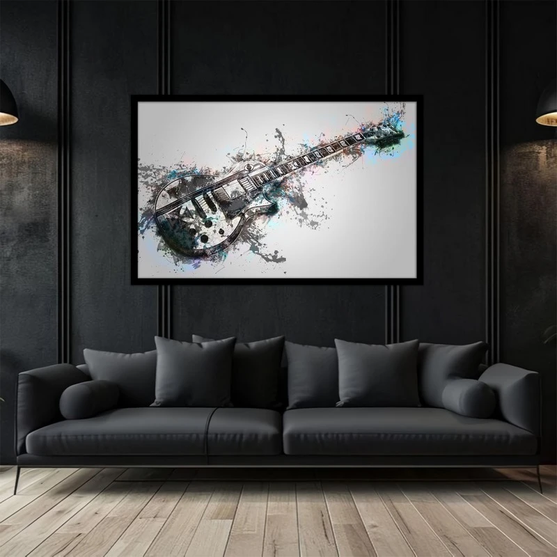 تابلو بکلیت طرح گیتار موسیقی و اهنگ  مدل B-bu5110