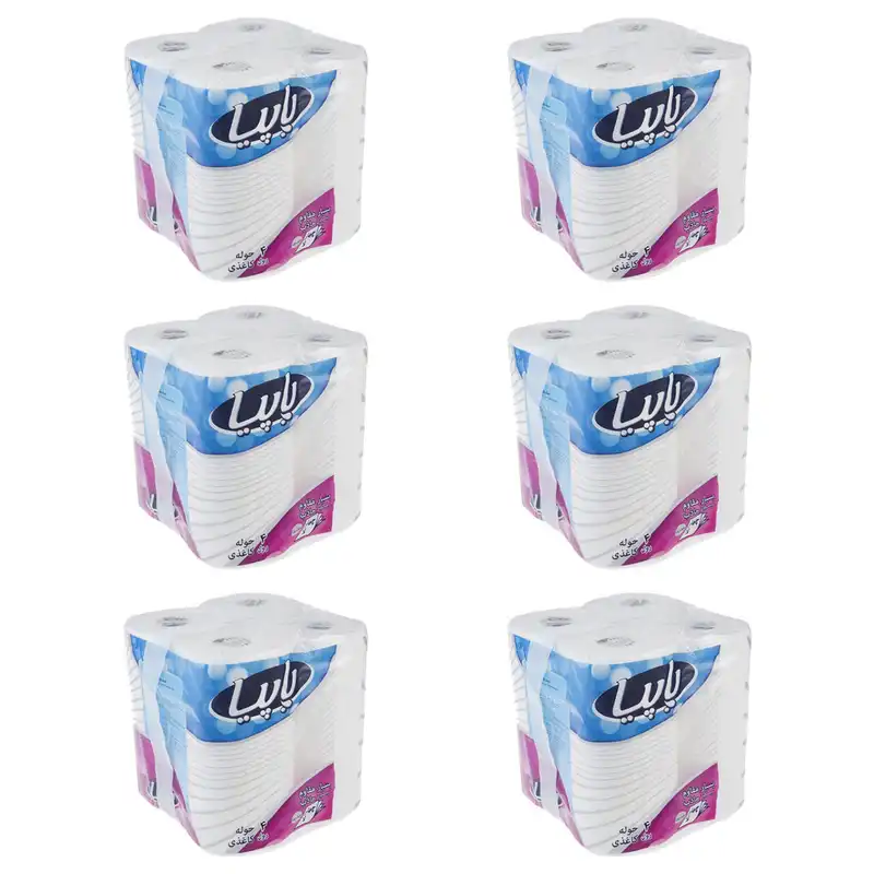 دستمال حوله ای پاپیا مدل 6X4 مجموعه 6 عددی