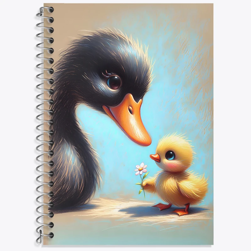 دفتر لغت 50 برگ خندالو طرح جوجه اردک کد N4870