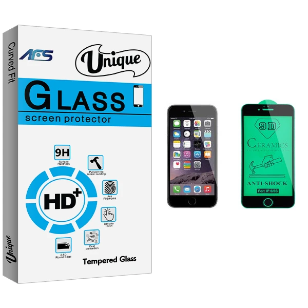 محافظ صفحه نمایش سرامیکی ای اف اس مدل Unique Glass مناسب برای گوشی موبایل اپل iPhone 6