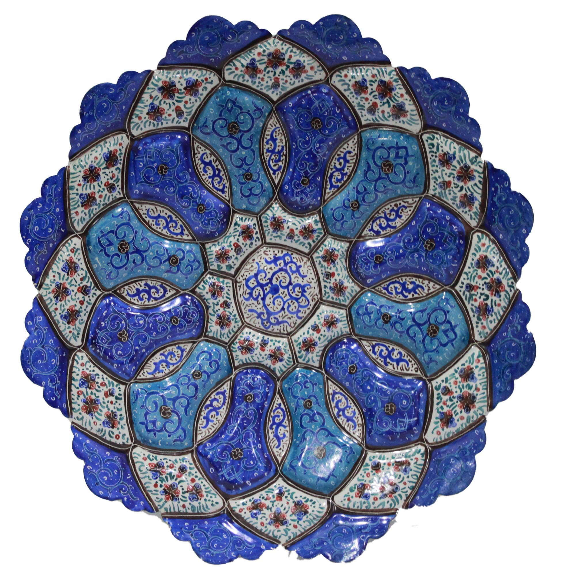 بشقاب میناکاری مسی کد Tmbmm2502
