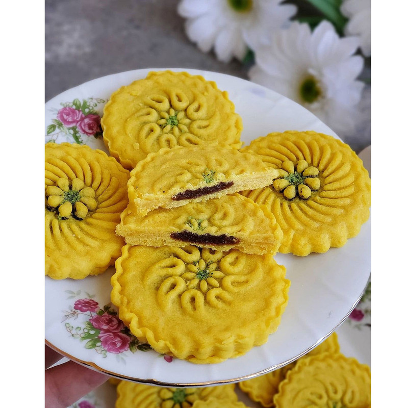 قالب شیرینی مدل کلمپه طرح دور دوخت مجموعه 2 عددی