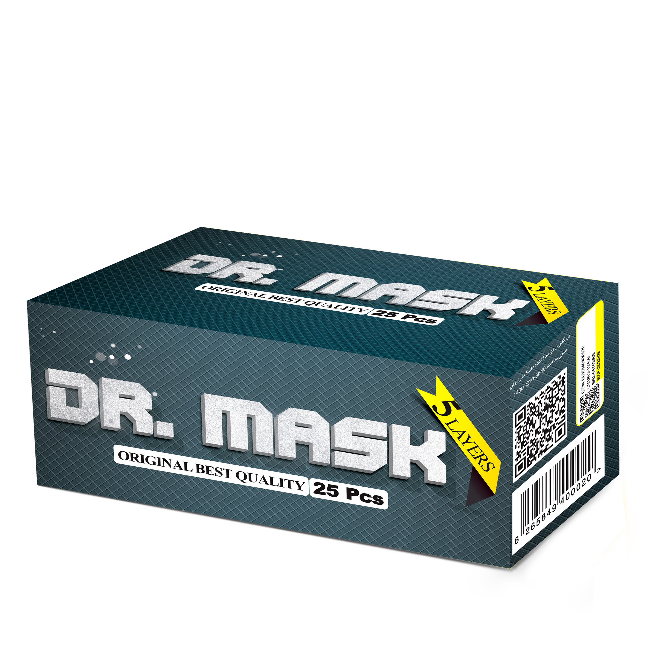 ماسک تنفسی دکتر ماسک  مدل سه بعدی KF بسته 25 عددی