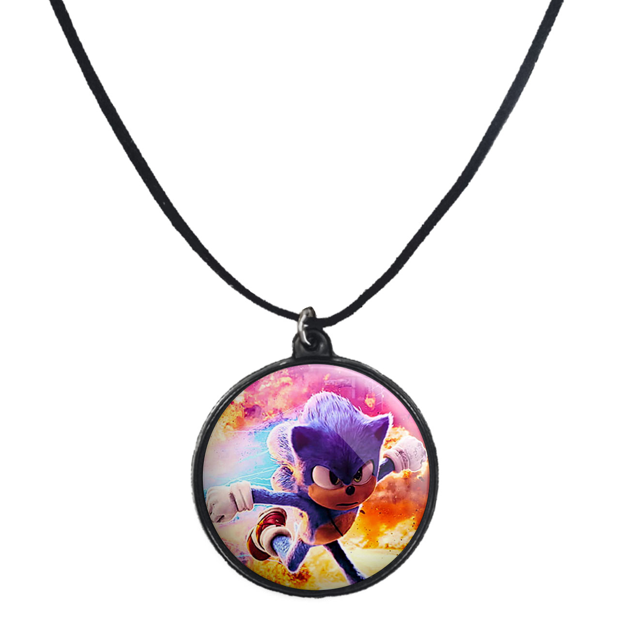 گردنبند پرمانه طرح سونیک کد pmb.15025 مدل دو طرفه