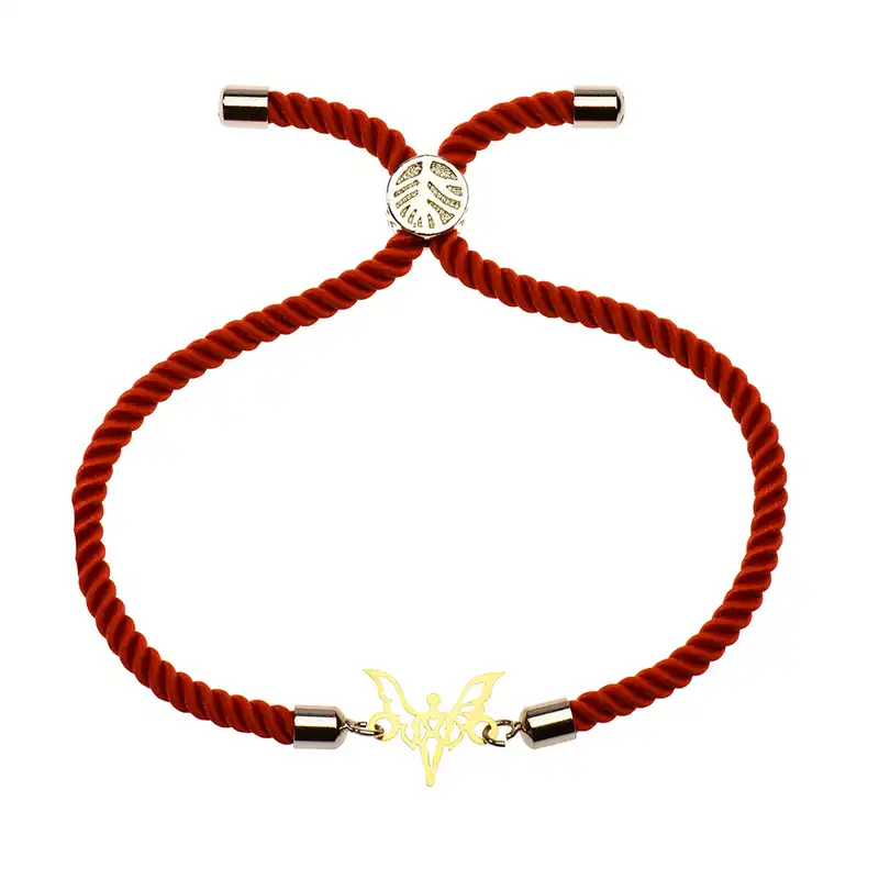 دستبند طلا 18 عیار دخترانه کرابو طرح فرشته مدل Krd1073