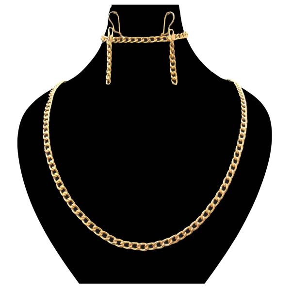 نیم ست طلا 18 عیار زنانه دوست خوب مدل dk1003