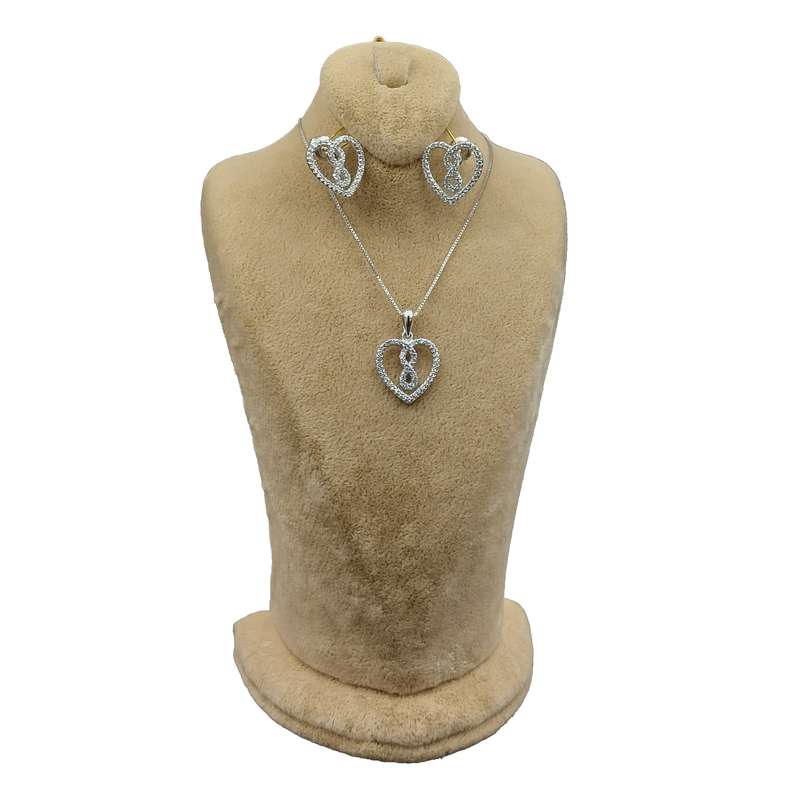 نیم ست نقره زنانه مدل اتمی کد 20412